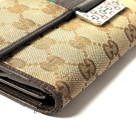 Vintage Gucci GG Monogram Clutch – Beige Canvas Logo Pouch - Picture 5 of 11